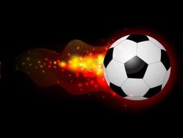 Flaming soccer ball vector