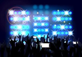 Blue of background  crowd of party people. Vector