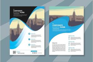 flyer template for brochure and annual report vector