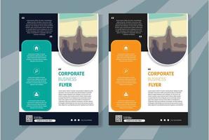 flyer template for brochure and annual report vector