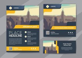 flyer template for brochure and annual report vector