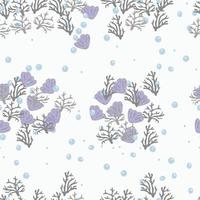 beautiful seamless pattern of coral shell vector