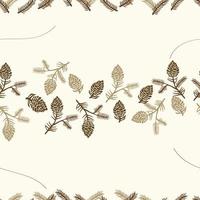 beautiful seamless pattern of pine vector