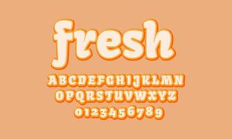 Editable text effect fresh title style vector