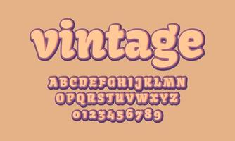 Editable text effect vintage title style vector