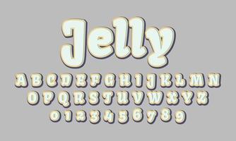 Editable text effect jelly title style vector