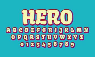 Editable text effect hero title style vector