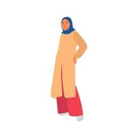 ilustración de mujer hijab vector