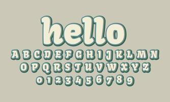 Editable text effect hello title style vector