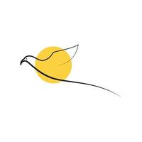 line modern fly bird paradise logo symbol icon vector graphic design illustration idea creative