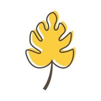colored vintage maple leaf autumn logo symbol icon vector graphic design illustration idea creative
