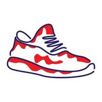 line abstract red young shoe sneaker logo design vector graphic symbol icon sign illustration creative idea