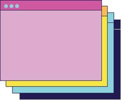 Retrowave Computer UI Elements vector