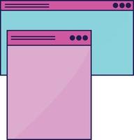 Retrowave Computer UI Elements vector