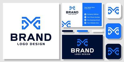 Initial Letter M Monogram Arrow Forward Up Growth Success Logo Design with Business Card Template vector