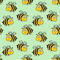 bee seamless pattern background vector illustration