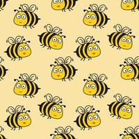 bee seamless pattern background vector illustration