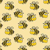 bee seamless pattern background vector illustration