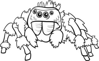 jumping spider insect character cartoon illustration vector