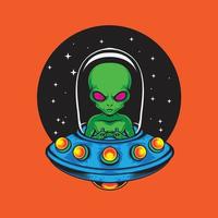 impresión de extraterrestres ilustración vectorial vector