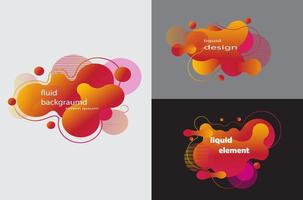 Set of fluid and liquid backgraund vector