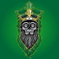 Print of the king head maskot vektor design vector