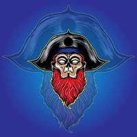 Print of the pirates head maskot vektor design vector