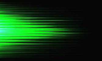 Abstract green light speed dynamic on black technology futuristic background vector