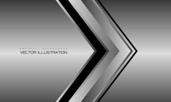 Abstract silver grey arrow direction geometric design modern futuristic background vector