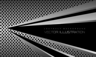 abstracto gris plata flecha velocidad dirección geométrica en círculo malla diseño moderno lujo futurista fondo vector