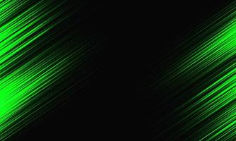 Abstract green light speed dynamic on black technology futuristic background vector