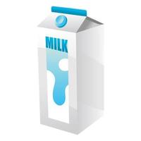 Realistic pack of cow's milk isolated on white background - Vector