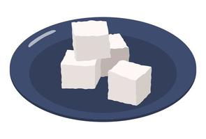 Realistic refined sugar on a white background - Vector