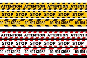 Collection of Warning stripe vector. Pack of caution stripe vector. Police Line vector. vector