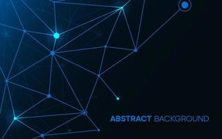 Blue plexus line background. Nanotechnology business network concept. Abstract molecular pattern. Complex scientific digital texture vector