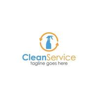 Clean Service logo design template simple and unique. perfect for business, company, store, service, etc. vector