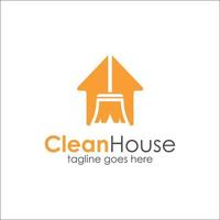 Clean House logo design template simple and unique, soft color. perfect for business, store, company, etc. vector