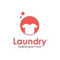 Laundry logo design template simpe and unique. perfect for business, company, store, home, etc. vector