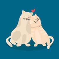 Cute Cat Love Cartoon Vector Icon Illustration. 4835439 Vector Art at  Vecteezy