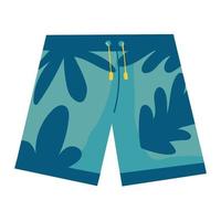 Men's swimming trunks. blue boxer shorts isolated on white vector