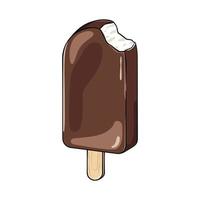 helado de chocolate vector