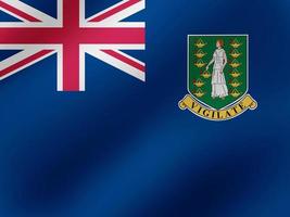 Vector Realistic Wavy Illustration Of British Virgin Island Flag Design