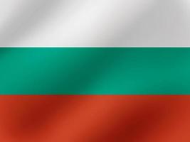 Vector Realistic Wavy Illustration Of Bulgaria Flag Design