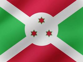 Vector Realistic Wavy Illustration Of Burundi Flag Design