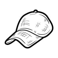 icono de vector de logotipo de ilustración de contorno de gorra de entrenador y jugador simple