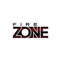 Fire zone typography vector illustration