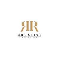 Letter R double luxury style logo vector