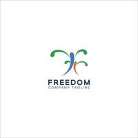 Illustration of a logo with the concept of freedom of expression vector