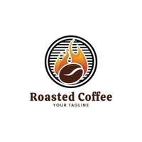 Logo with the concept of a roasted coffee vector