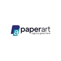 Paper Art logo. P monogram like paper roll. Envelope, letterhead, letter, and business card. Branding of business papers. vector